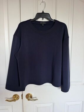 Banana Republic Navy Relaxed Crewneck Sweatshirt